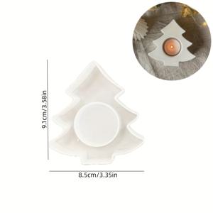 TEMU 크리스마스 트리 캔들 홀더 몰드 - 틸라이트 캔들 호환성, DIY 에폭시 캐스팅용 소나무 캔들 몰드, 클레이, 석고 공예 - 휴일 장식, 테이블 센터피스, 오너먼트 - 쉬운 탈형 및 재사용 가능한 실리콘 몰드, 축제 장식, 정교한 디테일링, 정밀 제작, 공예 애호가