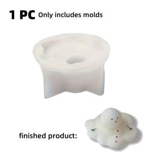 TEMU 1 눈사람 양초 실리콘 몰드 - 크리스마스 눈사람 모양 | 다용도 양초/수제 비누/상체 | 재사용 가능한 장식 선물, 선물 및 홈 데코, 양초 제작 용품, 공예, 로맨틱 디자인에 적합
