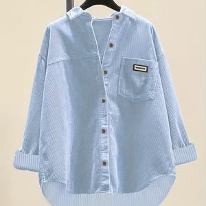 TEMU 버튼 프론트 블라우스 - 우아한 긴팔 주름 방지 셔츠 재킷 스타일 탑, 사무실, 결혼식 및 반정장 이벤트용 올시즌 다용도 착용, 세탁기 사용 가능 (캐주얼에서 프로페셔널까지)