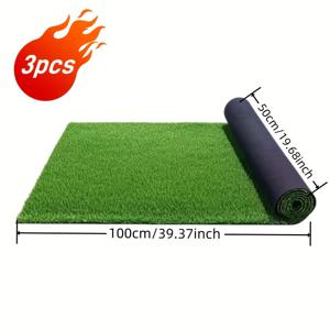 TEMU 3롤 대형 고품질 인조 잔디 매트, 리얼리스틱 인조 잔디 카펫 – 웨딩, 정원, 마당에 적합, 도구 없이 간편 설치, 파티 이벤트, 홈 & 상업 장식, 반려동물 친화적, 저유지보수 방수 합성 야외 매트, 파티 장식, 방수 소재, 인조 잔디, 잔디 매트|캠핑매트