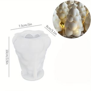 TEMU 3D 크리스마스 트리 캔들 실리콘 몰드, 트리 모양 왁스 멜트 몰드, DIY 아로마테라피 만들기, 석고 공예 몰드, 콘크리트 홈 데코 몰드, 수제 선물,DIY 캔들 만들기,독특한 디자인,축제 디자인,재사용 가능한 몰드,고품질 실리콘,공예 용품,선물 제작자,미술 학생들