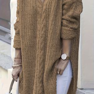 TEMU 플러스 사이즈 여성용 캐주얼 V넥 긴팔 풀오버 스웨터