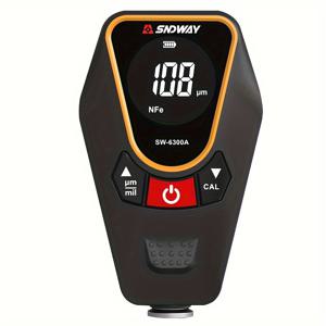 TEMU SNDWAY 디지털 페인트 두께 게이지, 자체 캘리브레이션 코팅 두께 측정기, USB 충전식 리튬 폴리머 배터리, 복합 재료, 0-1200µm 측정 범위, ≤36V 작동 전압, 차량 및 산업용 사용을 위한 0.1 정확도