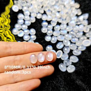 TEMU 3pcs 자연적인 달석 오발/원형/하트 모양 카보콘 작은 링 얼굴 - 보석 만들기 DIY 액세서리 펜던트 링 귀걸이