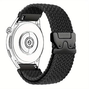 TEMU 삼성 7/6/5/4/FE 40mm 44mm / Watch6 4 클래식 47mm 43mm 46mm 42mm / 5 Pro 45mm / 3 41mm / Active 2 여성용/남성용, 낙하산 스포츠 브레이슬릿 손목밴드, Huawei GT 액세서리를 위한 신축성 있는 나일론 편조 스트랩