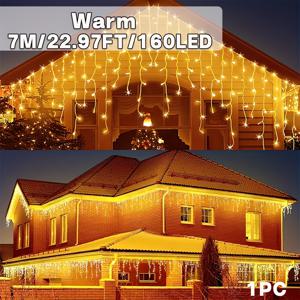 TEMU 1개 FACHOI 태양광 LED 스트링 라이트 (자동 On/Off 기능), IP44 고품질 실내/외 크리스마스 조명, 태양광 패널, 정원, 파티오용, 태양광 스트링 라이트, 축제 조명, 태양광 조명, 태양광 실외등, 크리스마스 장식