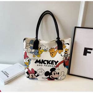 TEMU 디즈니 미키 도널드 덕 점프 점프 타이거 토트백 여성 숄더백 대용량 가방 카툰 애니메이션 가방, 여행 액세서리, 캐주얼 캐리올, 애니메이션 스타일, 카툰 디자인, 내구성 있는 원단, 손세탁 가능, 넉넉한 핸드백, 트렌디 액세서리, 캐주얼|에코백