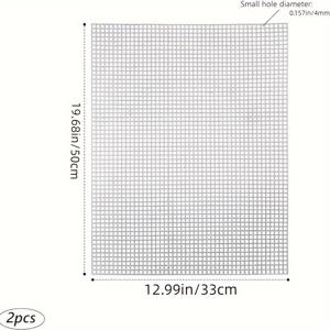 TEMU GDGDSY 화이트 플라스틱 메쉬 캔버스 시트 2개, 13x19.68인치 - 자수, 뜨개질 및 크로셰 프로젝트, 아크릴 실 공예, 수족관 분할용으로 적합