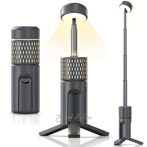 TEMU 텔레스코픽 접이식 캠핑 라이트, 휴대용 야외 LED 텐트 램프 다중 조명 모드 - 캠핑, 모험, 낚시 및 하이킹 비상 조명에 적합, 충전식 캠핑 라이트, 캠핑 액세서리 및 장비, 캠핑 장비, 캠핑 액세서리, 캠핑 장비 및 장비, 모험 장비, 컴팩트 디자인, 내구성 있는 구조, 조절 가능한 밝기, 충전식 배터리, 멀티모드 라이트, 야외 애호가