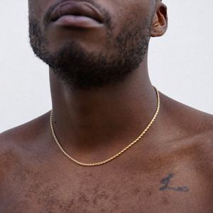 TEMU 1pc 남성 힙합 체인 목걸이 - 18K 금장, 316 스테인레스 스틸, 캐주얼 또는 스트리트웨어 스타일용 노트 디자인, 힙합 보석