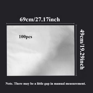 TEMU 100개 일회용 베개 커버 - 스파, 살롱 및 가정용 부드럽고 통기성 좋은 폴리에스터 - 마사지, 휴식, 매니큐어에 이상적 - 내구성과 편안한 디자인, 스파 액세서리, 살롱 필수품, 우아한 베개 커버, 매끄러운 질감, 일회용 베개 커버, 미용 베개, 일회용 베개 커버, 미용 침대 커버