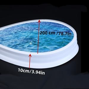 TEMU 10cm 고도 자체 접착 욕실 방수 스플래시 가드 - 욕조, 샤워, 싱크 및 샤워 커튼을 위한 내구성 있는 클래식 건조/습식 분리 디자인, 도구 없이 쉽게 설치 가능, 욕실 스플래시 가드, 쉽게 설치할 수 있는 액세서리, 드릴 없음 설치|샤워커튼