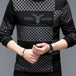 TEMU 남성용 캐주얼 긴팔 크루 넥 스웨트셔츠 