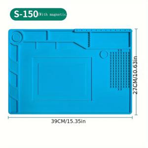 TEMU 1개 내열성 실리콘 납땜 매트, 전자 수리 작업대 패드, 휴대폰용 정전기 방지 매트, 전자 공학 애호가를 위한 필수 도구, 총 납땜기, 작업대, 휴대폰, 노트북, PC, 카메라 수리 도구