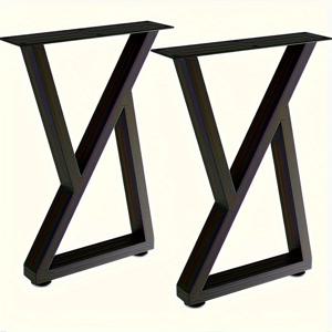 TEMU 2개 세트 헤비듀티 금속 테이블 다리 산업용 모던 삼각대 베이스 - 매트 블랙 테이블/다리, 커피 테이블, 책상, 작업대용 - 쉬운 조립, 넓은 베이스 안정성 (사무실용)