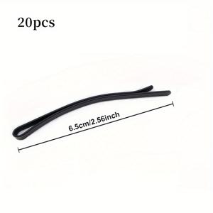 TEMU 20개 흑색 헤어 클립 세트, 여성을 위한 금속 헤어핀, 단색 아크형 바비 핀, 스타일링 및 섹션을 위한 패션 헤어 액세서리, 모든 헤어 유형에 적합, 14세 이상