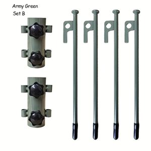 TEMU 중량급 조절 가능한 캠핑 천막대 - 바람에 내지않는 강화 철골, 2인용 텐트 천막 홀더와 스테이크 나일, 모든 계절 야외 휴양 및 야외 모험을 위한 텐트 액세서리, 튼튼한 구조