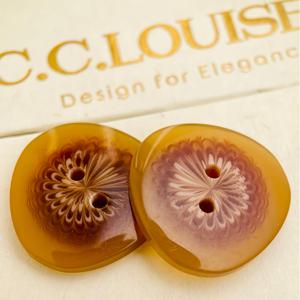 TEMU 10개입 24mm 커피 캔디 모양 두홀 레진 버튼, 가을 카디건·코트·스웨터·숄 장식용