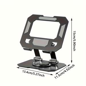 TEMU 풀 메탈 2025년형 신형 태블릿 스탠드 - 360도 회전 베이스, 인체공학적 각도 조절, 휴대용 데스크탑 홀더 (가정, 사무실, 여행용), 튼튼한 탄소강 구조, 태블릿, 노트북, 스마트폰 호환 - 테크 엔thusiast를 위한 이상적인 선물