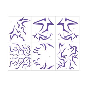 TEMU 할로윈 메이크업, 파티, 공연, 선물용 대형 보라색 눈 코너 타투 스티커 6pcs