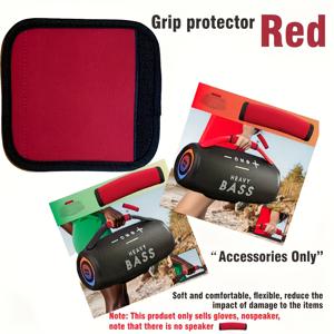 TEMU 1개 스피커 핸들 보호 손목 패드 - 빨간 패브릭 제작, 내구성 및 편안함, 부활절 및 크리스마스 선물에 적합 | 튼튼한 디자인, 서브우퍼 액세서리용 보호 패드 특별 설계