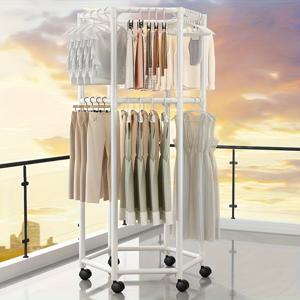 TEMU 360° 회전 팔이 있는 튼튼한 메탈 옷 건조대 - 공간 절약형 옷 정리대, 침실, 욕실 & 세탁실용 간편 조립 플로어 스탠드, 건조대, 접이식 디자인, 견고한 구조, 컴팩트한 디자인, 실내 사용|빨래건조대