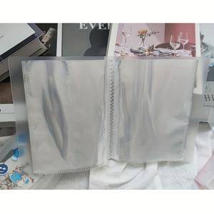 TEMU 6인치 투명 스냅 보관책, A6 사이즈용, 네일 스티커 및 스크랩북 보관 가능, 대용량 40페이지 포켓, 양면 사용 가능