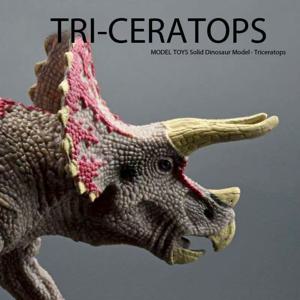 TEMU 20.7cm 길이의 브랜드 고급 실물 같은 공룡 모형, 주라시크 트리케라톱스, 스파이크형 뿔 달린 드래곤, 트라이케라톱스, 트리케라톱스 조각상 장식 피규어