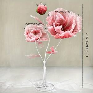 TEMU 결혼식 장식용 인공 팝피 꽃, 상점용 디스플레이 아이템, 그리고 수제 사진 소품