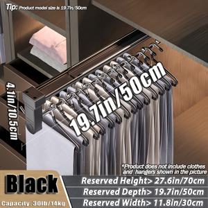TEMU 천장형 텔레스코픽 풀아웃 팬츠 랙 - 공간절약형 금속 옷장 정리대, 내구성 강한 다기능 옷장 보관용 행거 (바지, 정장, 셔츠용), 침실 및 옷장용 조절 가능한 팬츠 보관대|행거|수납정리함|바지걸이
