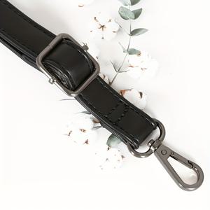 TEMU 1개 조절 가능한 합성 가죽 가방 스트랩 - 폭 1.8cm, 51.2인치 교체용 숄더 스트랩, 금색 버클, 다양한 색상 (화이트, 베이지, 레드, 브라운, 블랙), 캐주얼 가방 액세서리 | 세련된 패턴 | 내구성 있는 클라스프 부착, 지갑 스트랩