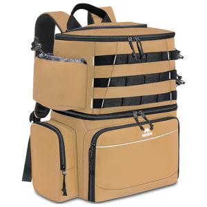 TEMU 낚시 백팩, 내구성 있는 낚시 도구 박스 가방 (낚싯대 홀더 & 쿨러 포함), 남성용 장비 선물, 발렌타인데이 선물, 할로윈 파티 선물