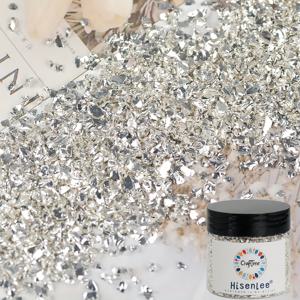 TEMU 100g 컬러 유리 조각 실리콘 몰드 에폭시 레진 충전, DIY 공예, 네일 아트, 주얼리 만들기 - 핸드메이드 장식용