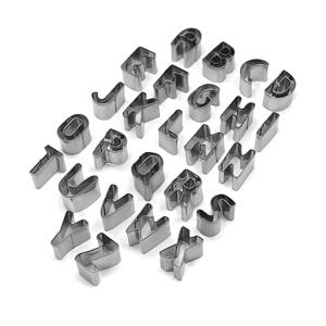 TEMU 스테인리스 스틸 글자 쿠키 커터, 카툰 숫자 쿠키 몰드, 손가락 쿠키 메이커, 생일 또는 휴일 파티 베이킹에 이상적