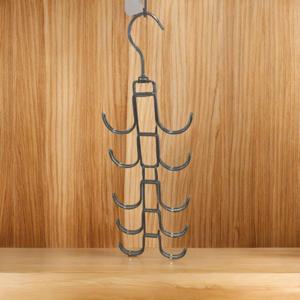 TEMU 1개 접이식 금속 핸드백 정리기, 10개의 후크 5층 공간 절약 옷장 보관 랙, 폴리시드 크롬 마감, 핸드백, 벨트, 스카프, 넥타이 및 모자용 침실 액세서리