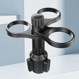 TEMU 20253in 1 자동차 컵 홀더 확장 트레이 - 360° 회전, 조절 가능, 자동 병 홀더, 공간 절약형 디자인, 음료 캔 호환, 플라스틱 소재, 차량용 보관함 | 내구성 있는 플라스틱 트레이, 자동차 부품