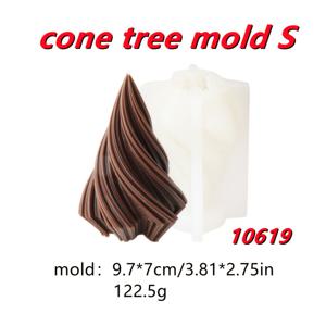 TEMU 재사용 가능한 3D 나선형 콘 크리스마스트리 캔들 몰드 - 정교한 나선디자인 실리콘 몰드, 레진/비누/아로마테라피 캔들, DIY 클레이 공예 & 석고 장식에 적합 ( декор: 그린, 블루, 브라운) - 내구성과 쉬운 이탈로 완벽한 크리스마스 캔들 만들기, 꽃무늬 캔들 모양, 캐ンド러퍼터 몰드