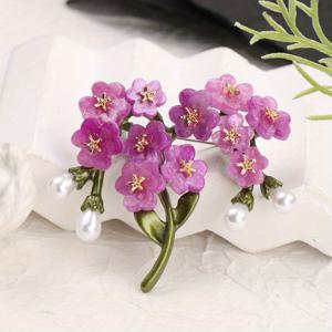 TEMU 1개 우아한 퍼플 플로럴 브로치 - 라벤더 꽃과 금색 별 장식, 드레스·코트·가방용 여성 주얼리 - 어버이날, 결혼식, 기념일 선물 추천, 연중 럭셔리 액세서리, 웨딩 소품, 디테일 공예, 핀, 패션 애호가를 위한 클래식 아이템, 추수감사절 완벽 선물