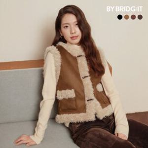 (25FW) 컬링 호주산 양모100 무스탕 베스트