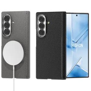 갤럭시Z폴드7 DM 하이온 카본 무드 메탈라인 맥세이프 힌지보호 후면 케이스-후면전용 갤럭시Z폴드6 5