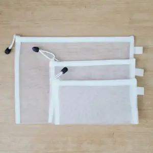 메쉬 파우치 A4 대형 어린이집 소품정리 망사 지퍼백 화장품 가방 필통 서류파일 MM50150 (복사) (복사)