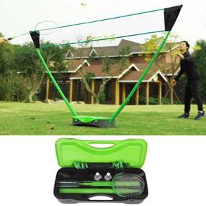 휴대용 배드민턴 풀세트 다용도 네트+라켓2개+셔틀콕2개