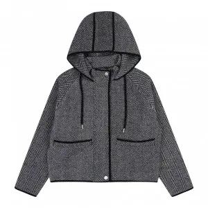 [코데즈컴바인](대구신세계) 헤링본 후드 밍크 집업 (CJD-PJ002WB)