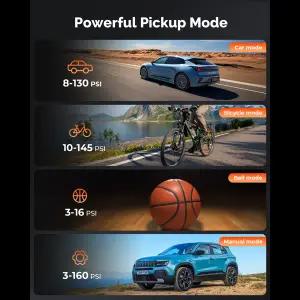 에텐울프 제피르 S3/S5 휴대용 타이어 공기 주입기 작동률 7800/15600mAh 자동차 자전거 공기 펌프