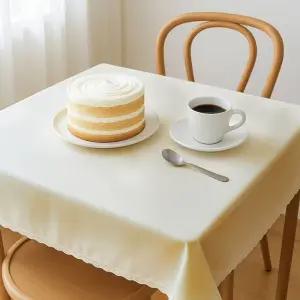 프랑즈 사각 방수 식탁보 140x140cm 아이보리/테이블/커버/밥상/인테리어/다용도/식탁/테이블보/간편/덮개