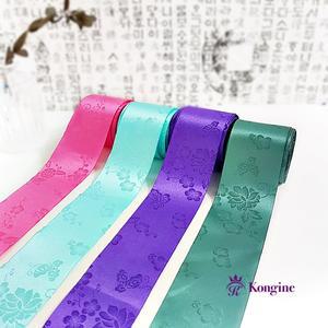 5cm폭 동백꽃 한복 원단리본/양단 한복리본/한복방향제/예단 포장 장식/전통포장용품/한복천