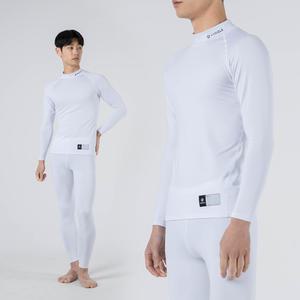 화이트 유소년 남성 축구 야구 사계절용 기능성 스포츠 이너웨어 언더레이어 긴팔 티셔츠 컴프레션 언더티