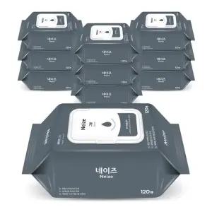 미래생활 네이즈 그랑 물티슈 캡형 120매 10팩