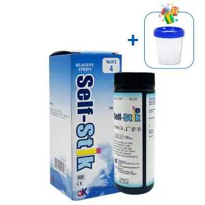 self stik 셀프스틱 4종 소변검사지 진단 키트 스틱 100매 당뇨 혈뇨 단백뇨 검사키트+모아 소변컵 120ml