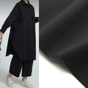 폴리블랜드 면원단  바스락 아노락 코트앞치마의류가능원단 시티블랙